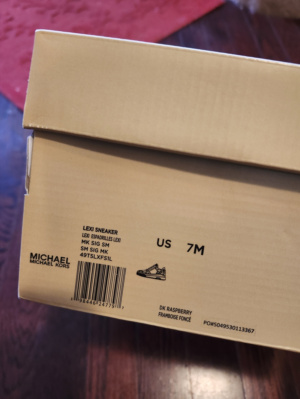 Michael Kors White & Red Logo-Panel Kids Sneakers - Picture 6 of 12